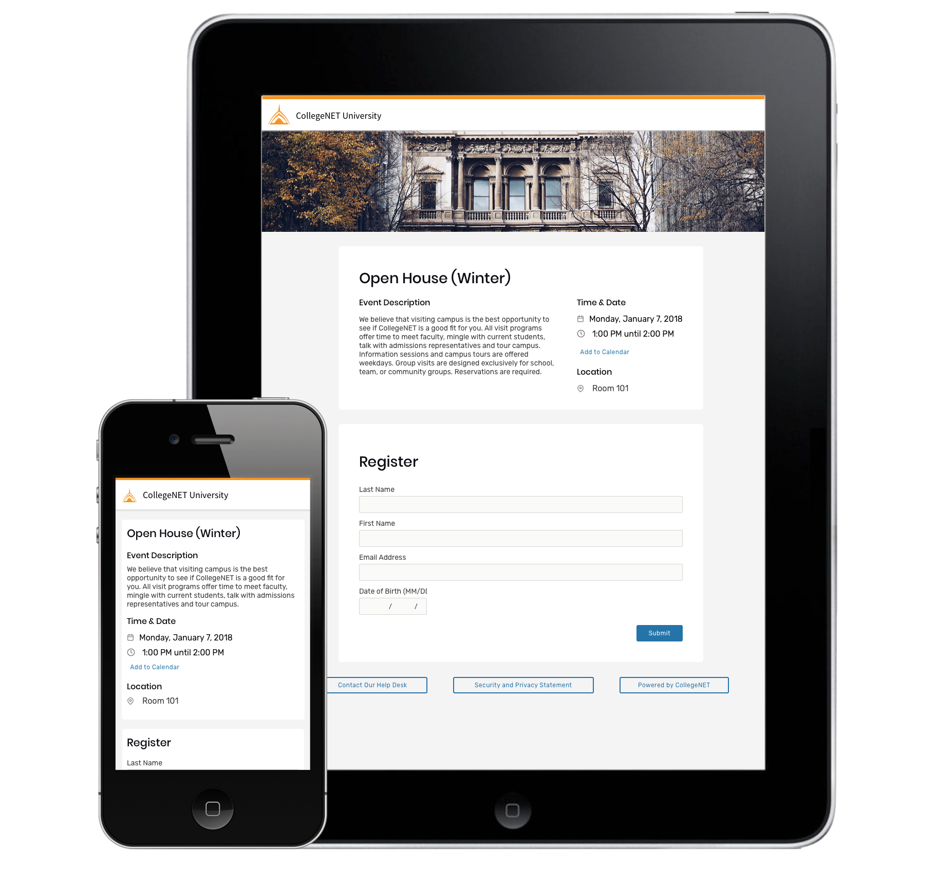 Event management interface